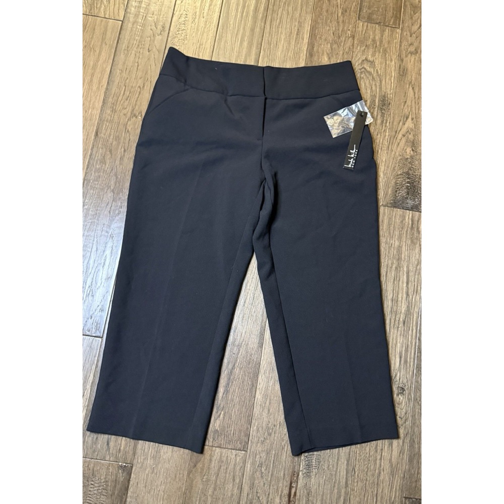 Nicole Miller Women's Cropped Pants Black Size 8 New with Tags